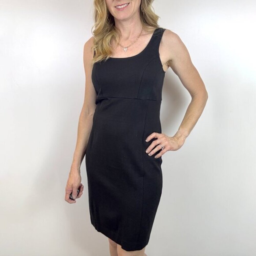 Express Black Mini Dress LBD Zip Up sz medium